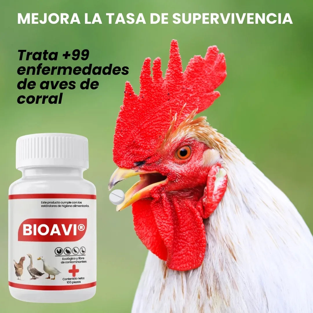 BIOAVI® FORMULA 100% NATURAL PARA ELIMINAR GRIPE EN POLLOS Y AVES/ BASE DE RAGALIZ Y DIENTE DE LEÓN