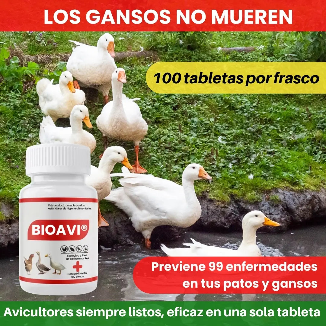 BIOAVI® FORMULA 100% NATURAL PARA ELIMINAR GRIPE EN POLLOS Y AVES/ BASE DE RAGALIZ Y DIENTE DE LEÓN