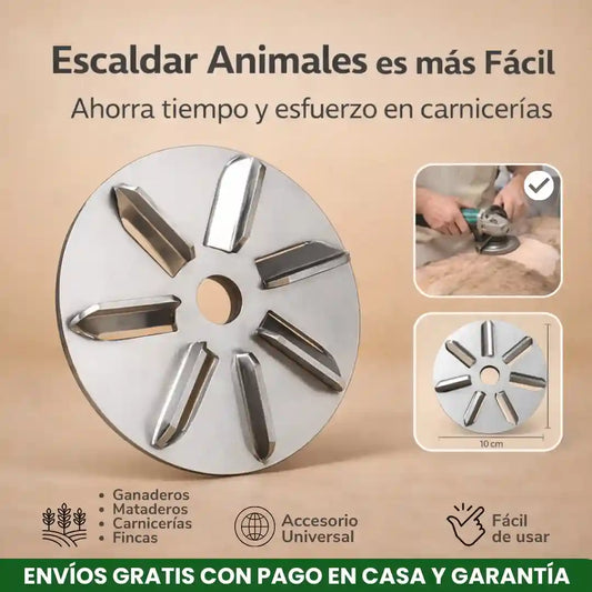 PELOSCUT® DISCO RASPADOR PARA QUITAR PELOS DE CERDOS, VACAS Y ANIMALES DE CORRAL