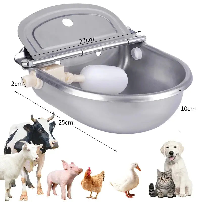 HidroAgro® Bebedero automático en acero para animales de corral 304